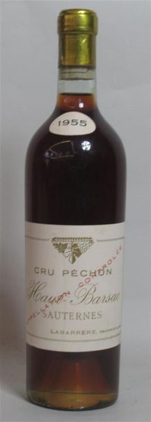 null 1 bouteille CRU PECHON 1955 Sauternes, étiquette légèrement tachée, capsule...