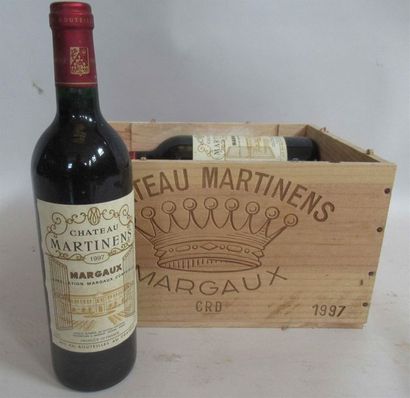 null 6 bouteilles de CHATEAU MARTINENS Domaine Martinens Propriétaire Margaux 1997...