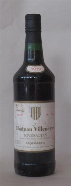 null 1 bouteille de CHATEAU VILLENEUVE Rivesaltes Liquoreux Domaine Henri Sauvy 1939...