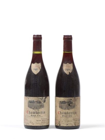 null 2 Bouteilles CHAMBERTIN (Grand Cru) 1989 Rebourseau (e.t.h à e.l.a; clm.s peu...