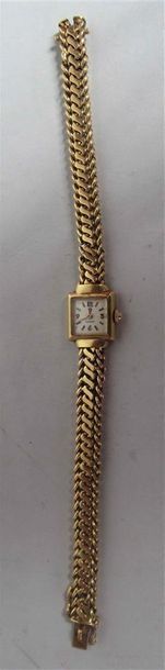 null OMEGA Montre bracelet de dame en or jaune 18 K (750/oo), le cadran de forme...