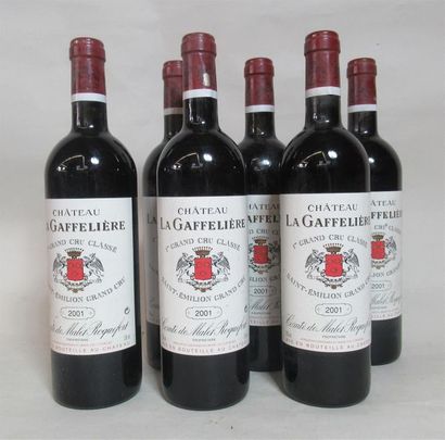 null 6 bouteilles de CHATEAU LA GAFFELIERE 1er Grand Cru Classé Saint Emilion Comte...