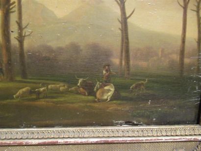 null Prosper BARRIGUES dit BARRIGUE de FONTAINIEU (1760-1850) Paysage néo-classique...
