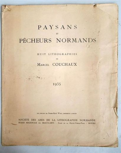 null Marcel COUCHAUX (1877-1939) "Paysans et pêcheurs normands" (1935) 8 estampes....