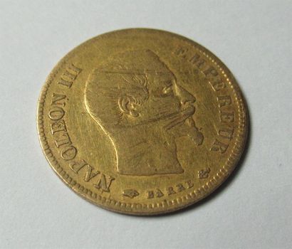 null Pièce de 10 Francs or jaune Napoléon III tête nue 1856 