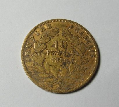 null Pièce de 10 Francs or jaune Napoléon III tête nue 1856 
