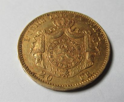 null Pièce de 20 Francs Belge Léopold II 1867 