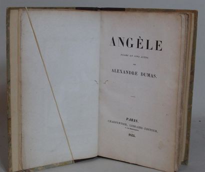 null Alexandre DUMAS "Angèle - Drame en cinq actes" Un volume relié - Edition originale...