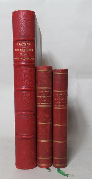 null Ensemble de trois volumes reliés LEO TAXIL dont : * Les Mystères de la Franc-Maçonnerie"...