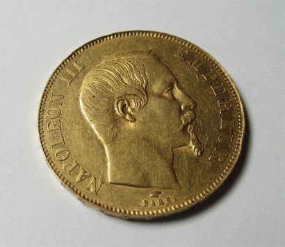 null Pièce de 50 Francs or Napoléon III tête nue 1857 
