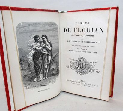 null FREEMAN et PHILIPPOTEAUX "Fables de Florian illustrées de 72 gravures" - Paris,...