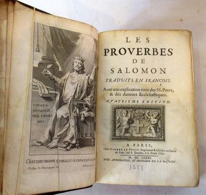 null "Les Proverbes de Salomon traduits en français, avec une explication tirée des...