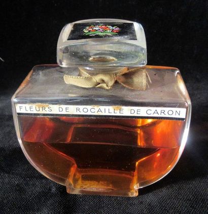 null CARON - Flacon de parfum en verre "Fleur de rocaille" - Ht : 8,5 cm 