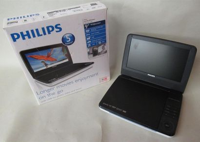 null PHILIPS - Lecteur de DVD portable 23 cm / 9" LCD - Autonomie 5 H avec kit de...