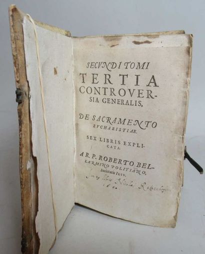 null Roberto BELLARMINO : "Tertia Contraversia Généralis" un volume relié, publié...