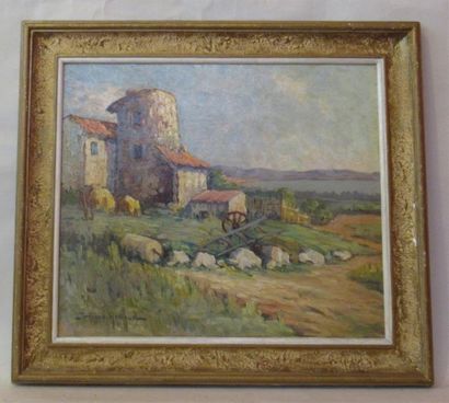 null Arnaud FORTUNE (1869 - 1962) "Paysage de bord de mer" Huile sur panneau signée...