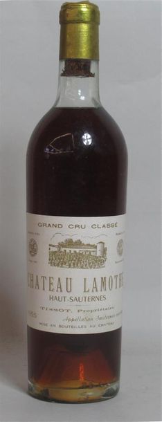 null 1 bouteille CHÂTEAU LAMOTHE 1955 Haut Sauternes, niveau : légèrement bas, capsule...