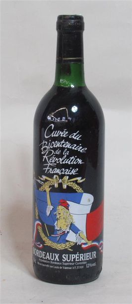 null Bouteille de vin de Bordeaux supérieur "Cuvée du Bicentenaire de la Révolution...