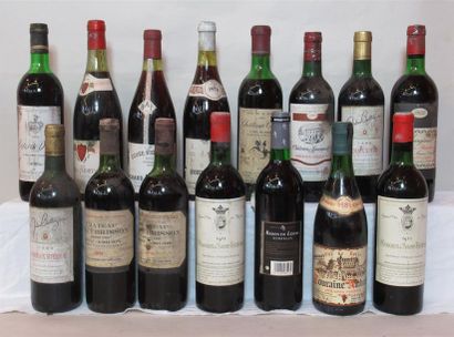 null LOT DE BOUTEILLES DE VINS DIVERS dont MARQUIS DE SAINT-ESTEPHE 1971. (Etiquettes...