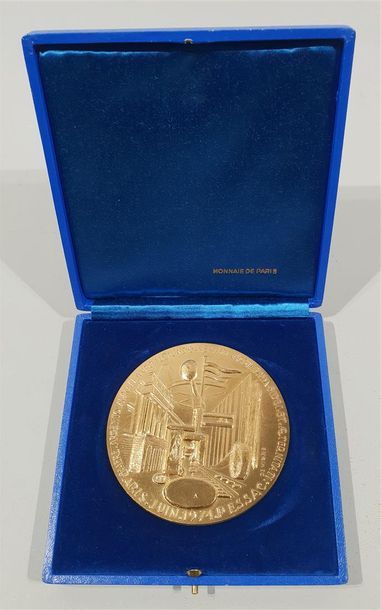 null MONNAIE DE PARIS - Médaille commémorative en bronze à patine dorée à l'occasion...