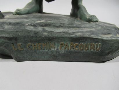 null Gustave Henri COLIN (1828-1910) "Le Chemin Parcouru" Epreuve en bronze à patine...