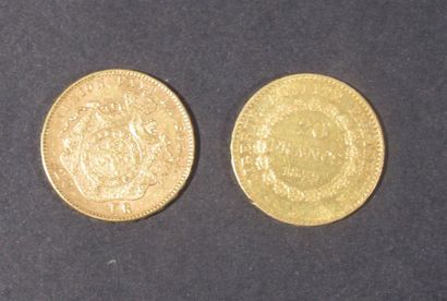 null Pièce de 20 Francs or République Française 1877 Pièce de Léopold II Roi des...