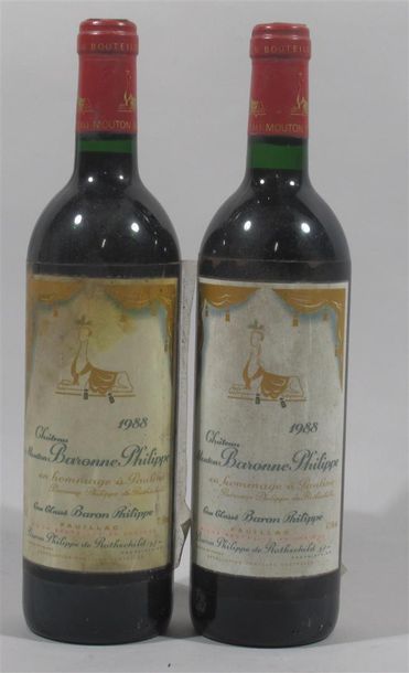 null 2 Bouteilles de CHATEAU MOUTON BARONNE PHILIPPE en Hommage à Pauline Pauillac...