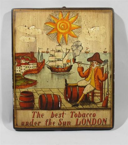 null B. D'ARTE F. CONZ (XXe) - The Best Tobacco under the Sun LONDON - Peinture sur...