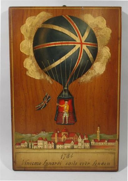 null B. D'ARTE F. CONZ (XXe) - Vintage Montgolfière - Ballon Monté 1784 Vincenzo...