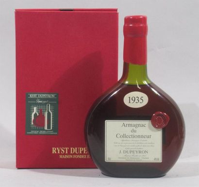 null Un flacon d'ARMAGNAC DU COLLECTIONNEUR - Domaine J. DUPEYRON 1935 (dans son...