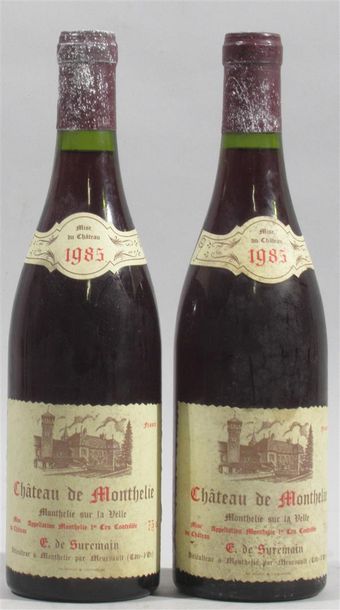 null 2 bouteilles de Château de Monthelie Grand cru E. de Suremain 1985