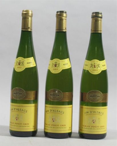 null 3 bouteilles de Tokay Pinot Gris Vin d'Alsace 2003