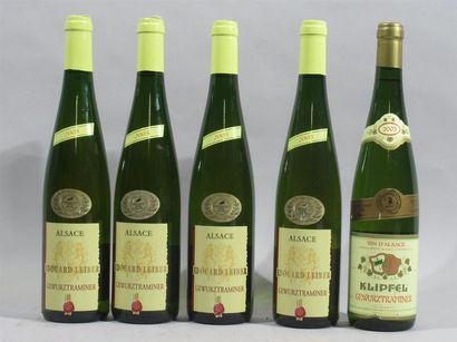 null 4 bouteilles de Gewürztraminer Edouard Leiber 2005 - 1 bouteille de Gewürztraminer...