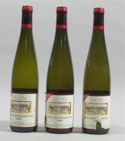 null 3 bouteilles de Gewürztraminer bio Becker 2008 (étiquettes abimées)