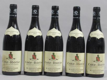 null 5 bouteilles Côtes Roties M. Chapoutier 1997
