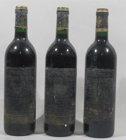 null 2 bouteilles de Chateaux Destieux Berger St Emilion grand cru 1992 - 1 bouteille...