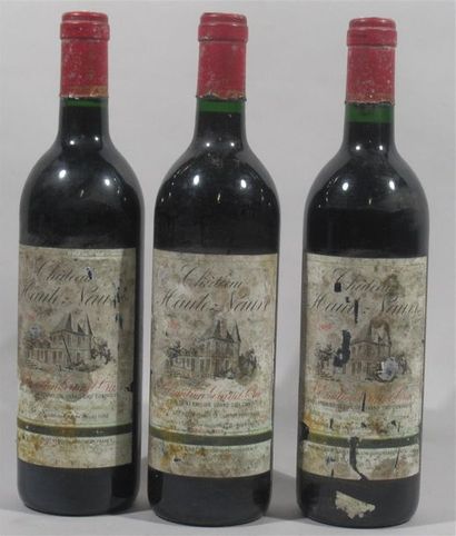 null 3 bouteilles de Chateau Haute Nauve St Emilion Grand Cru 1988 (étiquettes a...