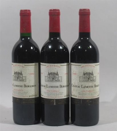 null 3 Bouteilles de CHATEAU LAMOTHE BERGERON Haut Médo Cru Bourgeois 1990