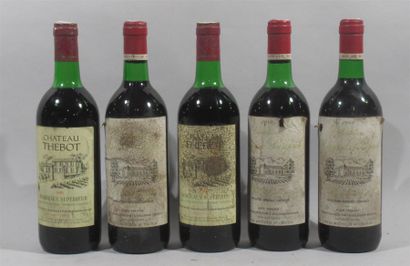 null 2 Bouteilles de CHATEAU THEBOT Bordeaux supérieur 1981 - 3 bouteiiles CHATEAU...