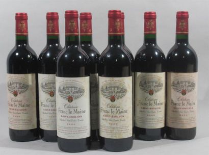 null 8 Bouteilles de CHATEAU FRANC LE MAINE Saint Emilion 2000