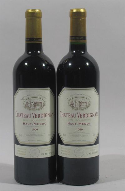 null 2 bouteilles de CHATEAU VERDIGNAN Haut Médoc Cru Bourgeois 1993