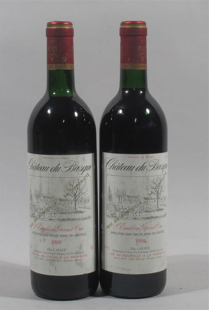 null 2 bouteilles de CHATEAU DU BASQUE SAINT EMILION Grand Cru 1989