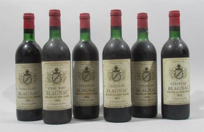 null 6 bouteilles de CHATEAU BLAGNAC Domaine J. Ardouin et Fils 1972