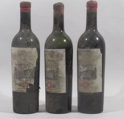 null 3 bouteilles CHATEAU DESMIRAIL (M. MICHEL propriétaire) - 1928 (1 vidange, 2...