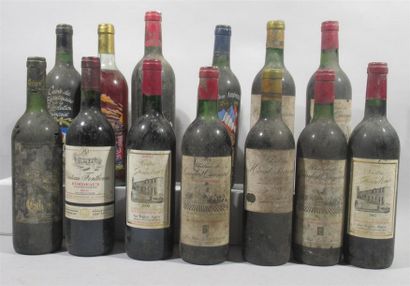 null Lot de treize bouteilles- principalement Bordeaux rouge dont: Tertre de Gravelynes...