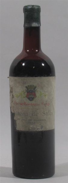 null 1 bouteille CHATEAU DE SALES 1er cru de POMEROL 1953 (niveau bas épaule)