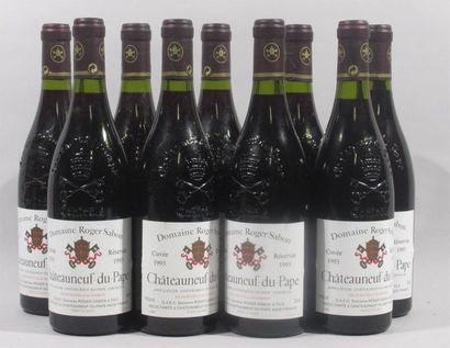 null 9 bouteilles CHATEAUNEUF DU PAPE Roger SABON - 1993