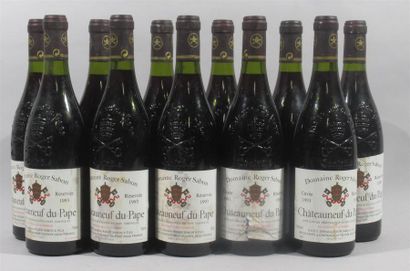 null 11 bouteilles de CHATEAUNEUF DU PAPE Roger SABON rouge - 1993