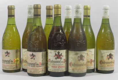 null 9 bouteilles CHATEAUNEUF DU PAPE "LES OLIVETS" blanc - 1989 - 1993