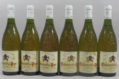 null 6 bouteilles CHATEAUNEUF DU PAPE CLOS DU MONT OLIVET blanc - 1992